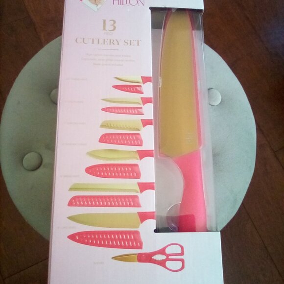 💞Too Cute Paris Hilton Sparkly Hot Pink 13-piece Cutlery Knife Kitchen Set💞 - Picture 6 of 6